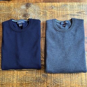 2 Brooks Brothers Merino Wool Sweaters (both Men’s Large)
